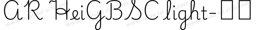 AR HeiGBSC light字体转换